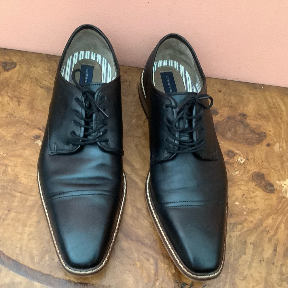 Georgio Brutini Men Dress Shoes Size 13M  Black Leather Oxford Lace Up